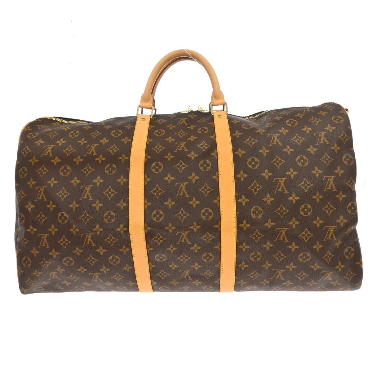 Louis Vuitton Keepall Bandouliere Bag Monogram Canvas Brown Canvas Travel Bag Bag (Pre-Owned)