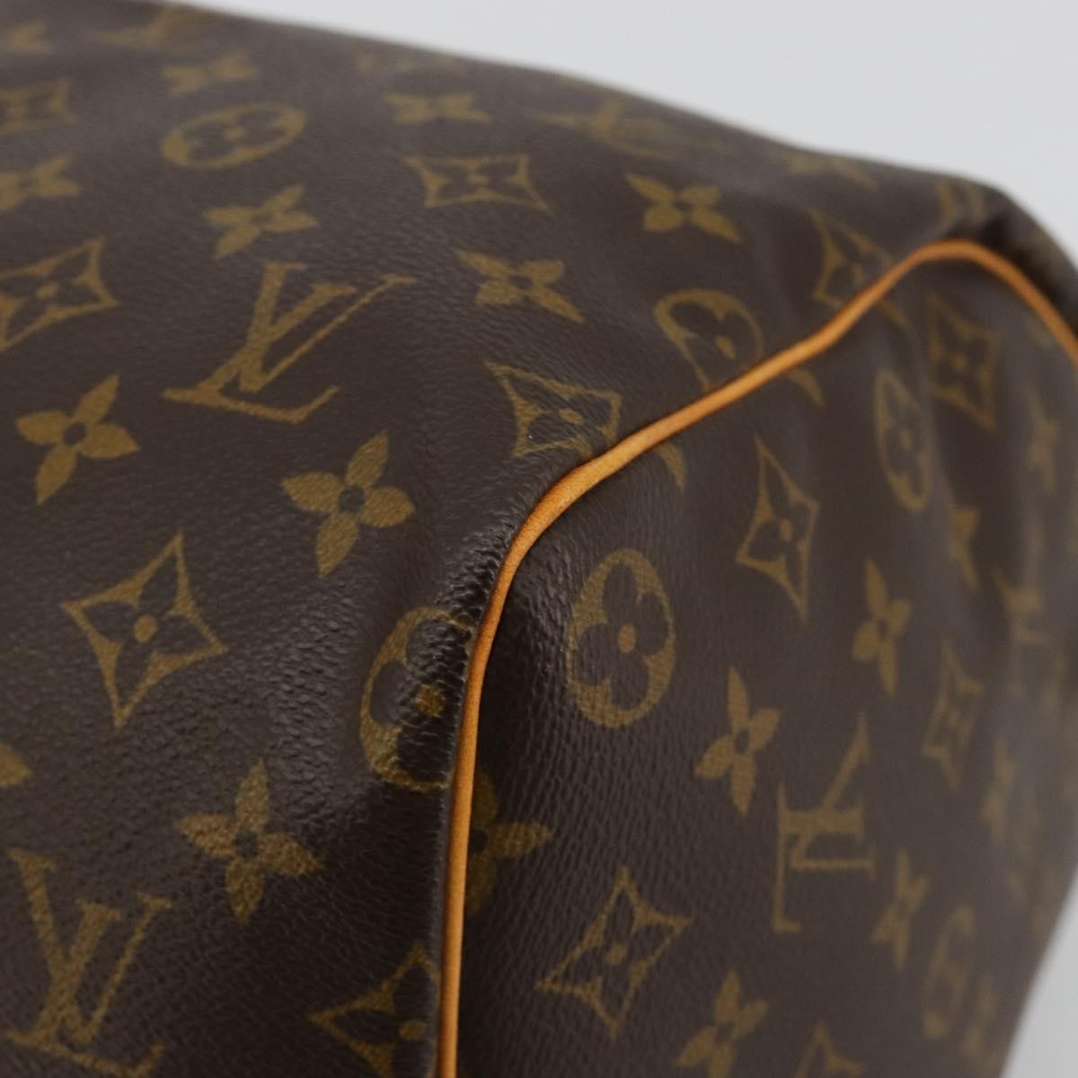Louis Vuitton Speedy Handbag Monogram Canvas Brown Canvas Handbag (Pre-Owned)