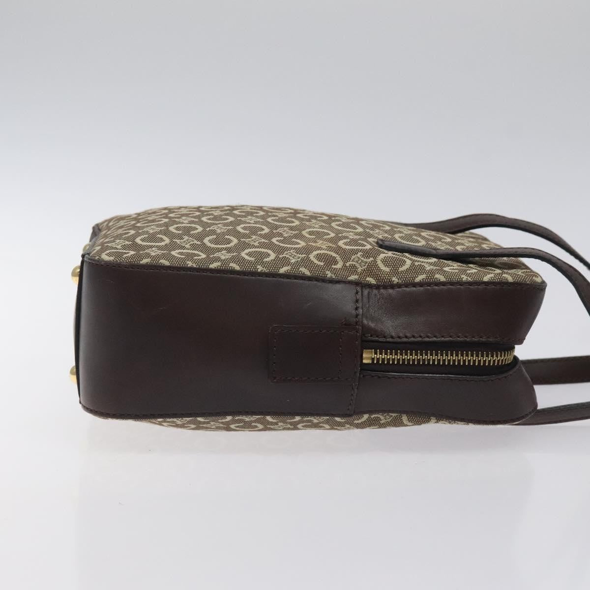 Celine C Macadam Handbag Canvas Gray Canvas Handbag (Pre-Owned)