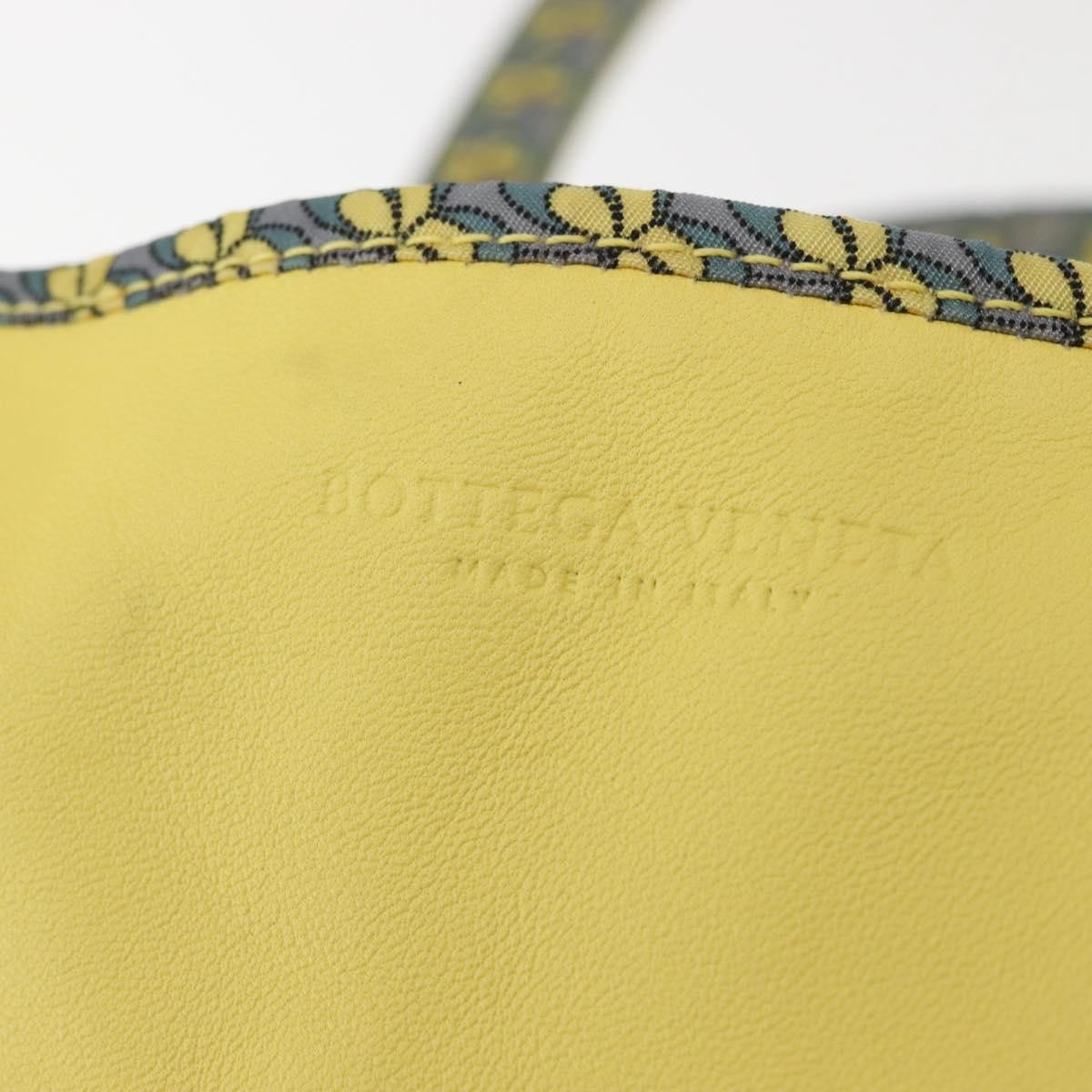 Bottega Veneta A-Shape Tote Leather With Intrecciato Detail Yellow Leather Shoulder Bag Bag (Pre-Owned)