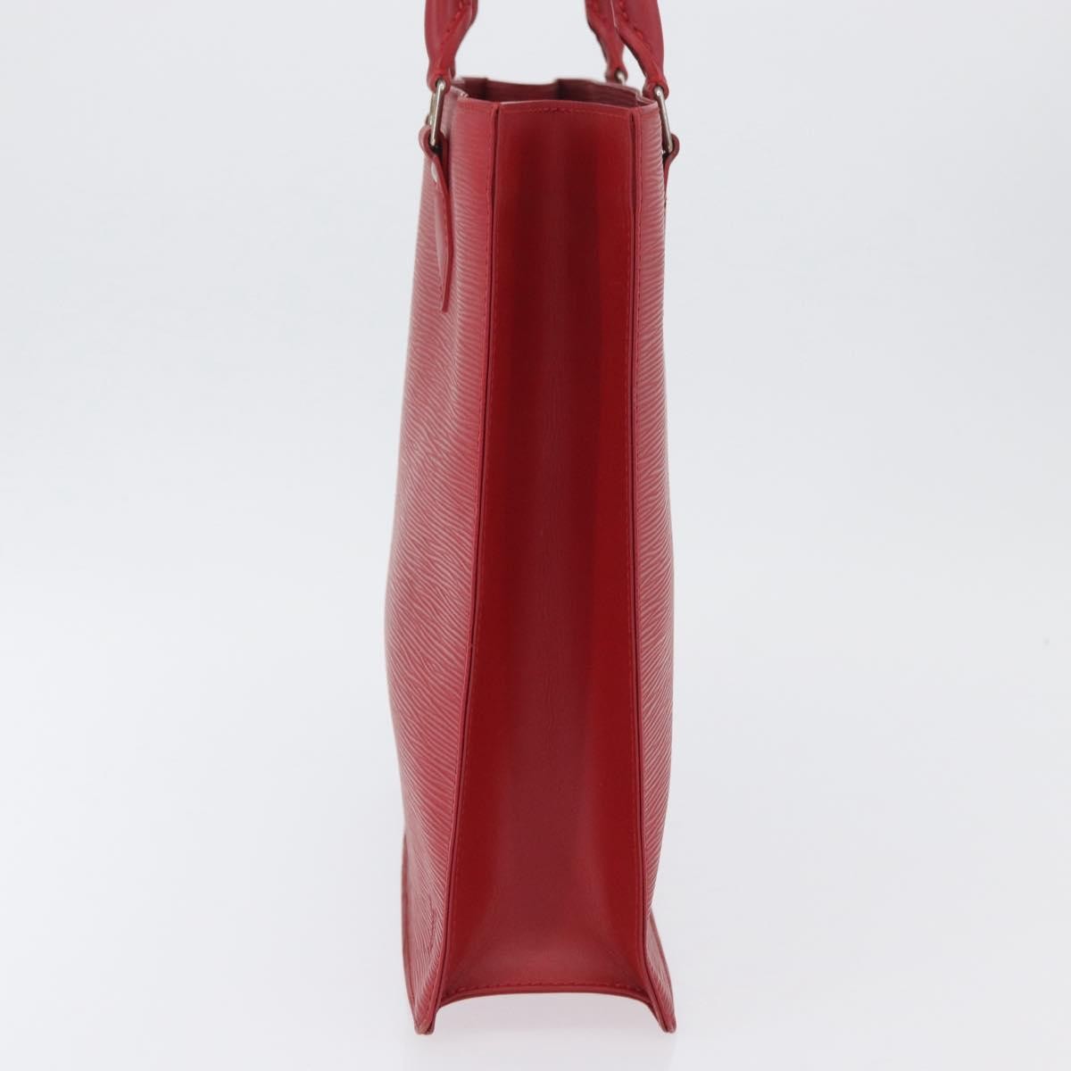 Louis Vuitton Sac Plat Bag Epi Leather Red Leather Tote Bag Bag (Pre-Owned)