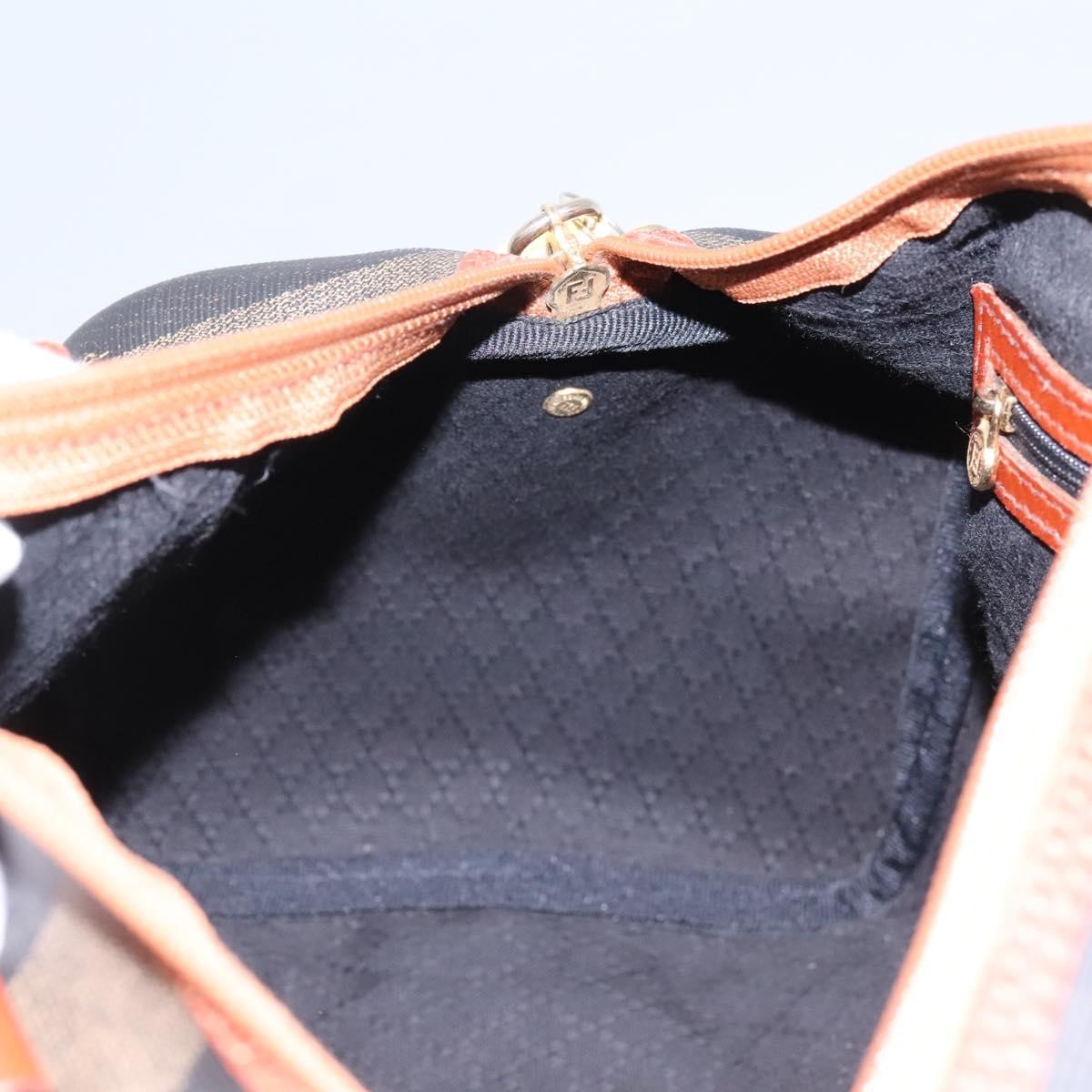 Fendi Vintage Pequin Convertible Boston Bag Coated Canvas Multicolour Canvas Travel Bag Bag (Pre-Owned)