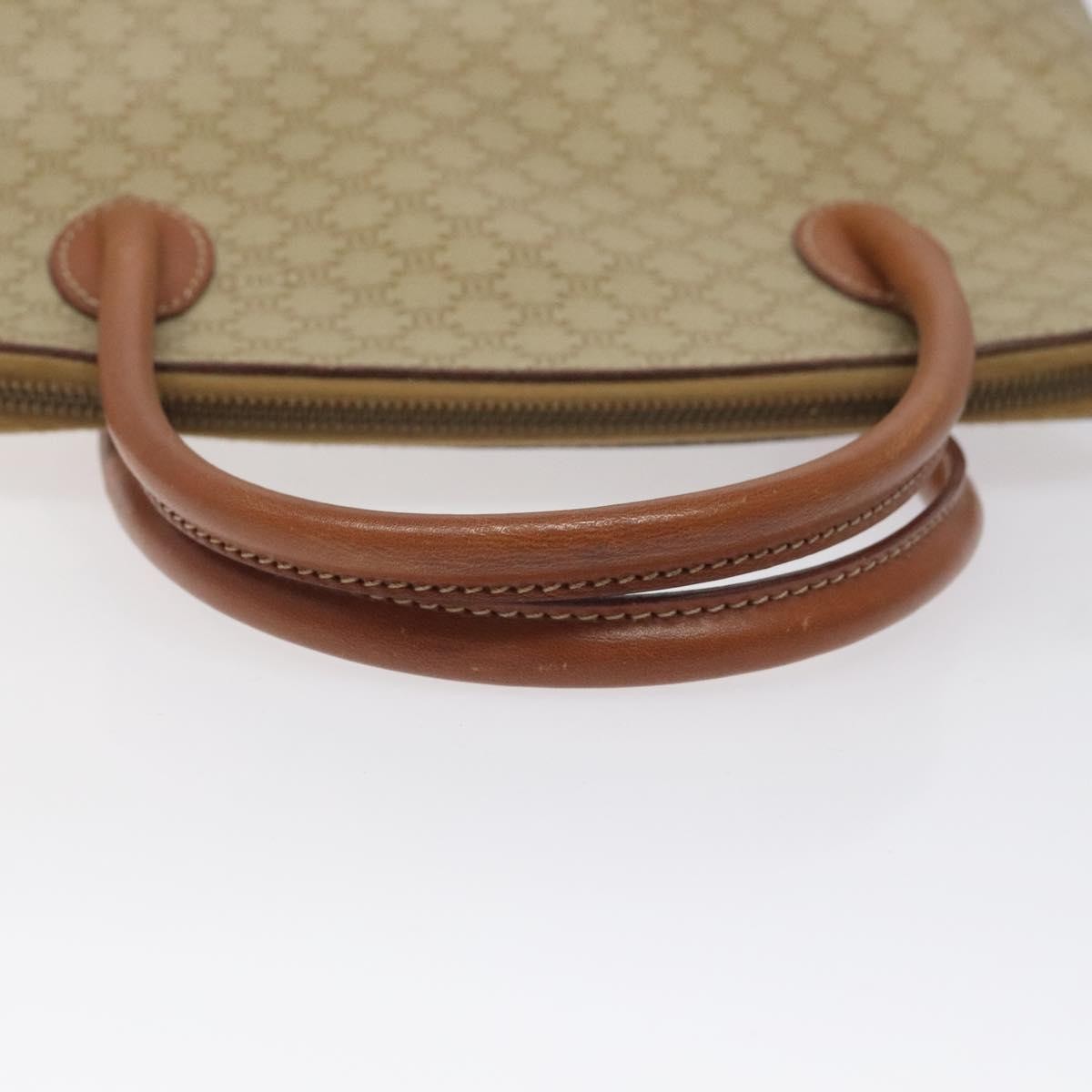 Celine Vintage Macadam Handbag Canvas And Leather Beige Canvas Handbag (Pre-Owned)