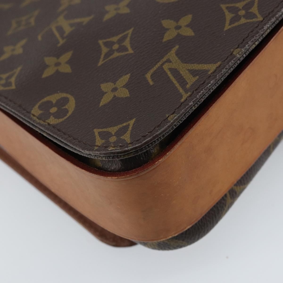 Louis Vuitton Cartouchiere Handbag Monogram Canvas Brown Canvas Shoulder Bag Bag (Pre-Owned)
