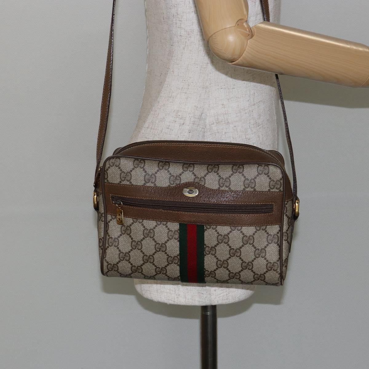 Gucci Ophidia Shoulder Bag Gg Coated Canvas Beige Canvas Shoulder Bag Bag (Pre-Owned)