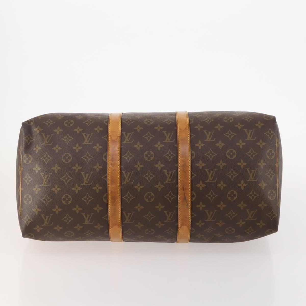 Louis Vuitton Keepall Bag Monogram Canvas Brown Canvas Travel Bag Bag (Pre-Owned)