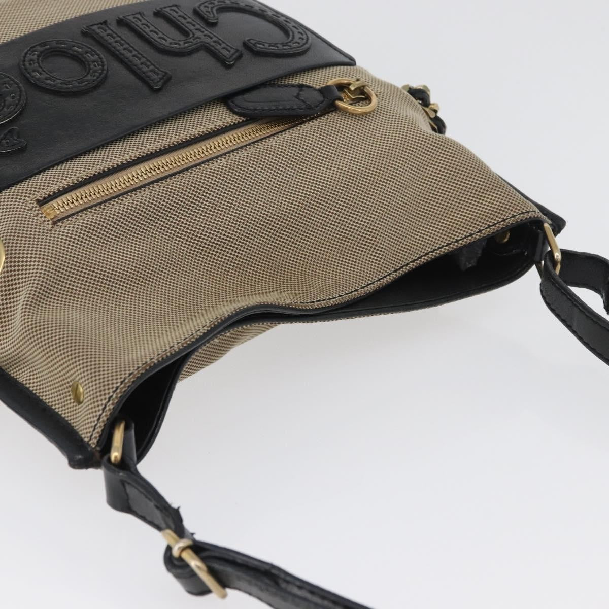 Chloe Vintage Shoulder Bag Canvas Beige Canvas Shoulder Bag Bag (Pre-Owned)