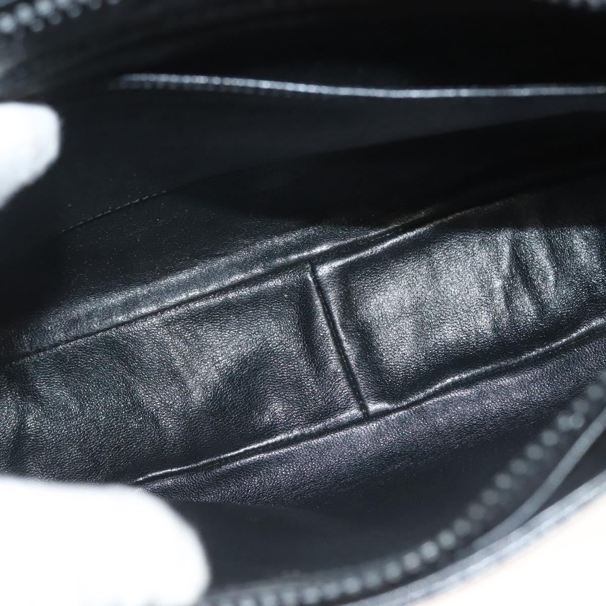 Gucci Vintage Shoulder Bag Leather Black Leather Shoulder Bag Bag (Pre-Owned)