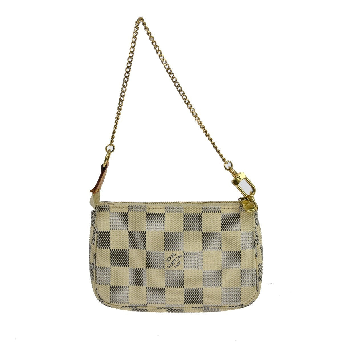 Louis Vuitton Mini Pochette Accessoires Damier Canvas White Canvas Clutche & Pouche Bag (Pre-Owned)