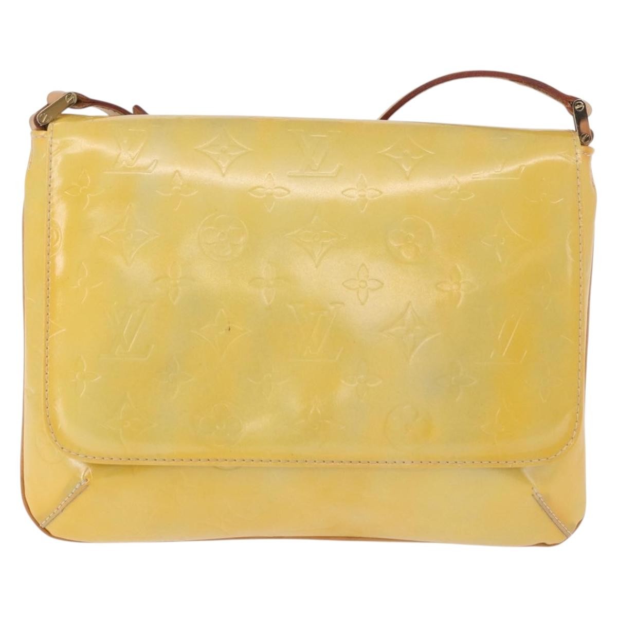 Louis Vuitton Thompson Street Handbag Monogram Vernis Yellow Patent_Leather Shoulder Bag Bag (Pre-Owned)