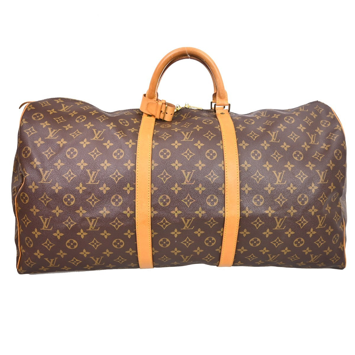 Louis Vuitton Keepall Bag Monogram Canvas Brown Canvas Travel Bag Bag (Pre-Owned)