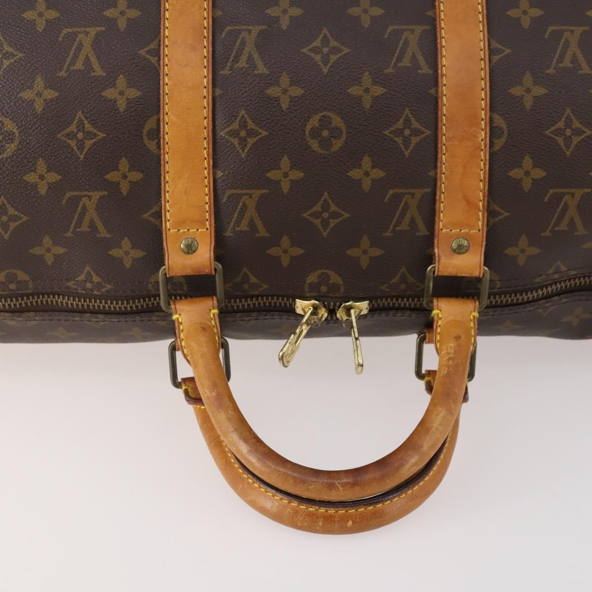 Louis Vuitton Keepall Bag Monogram Canvas Brown Canvas Travel Bag Bag (Pre-Owned)