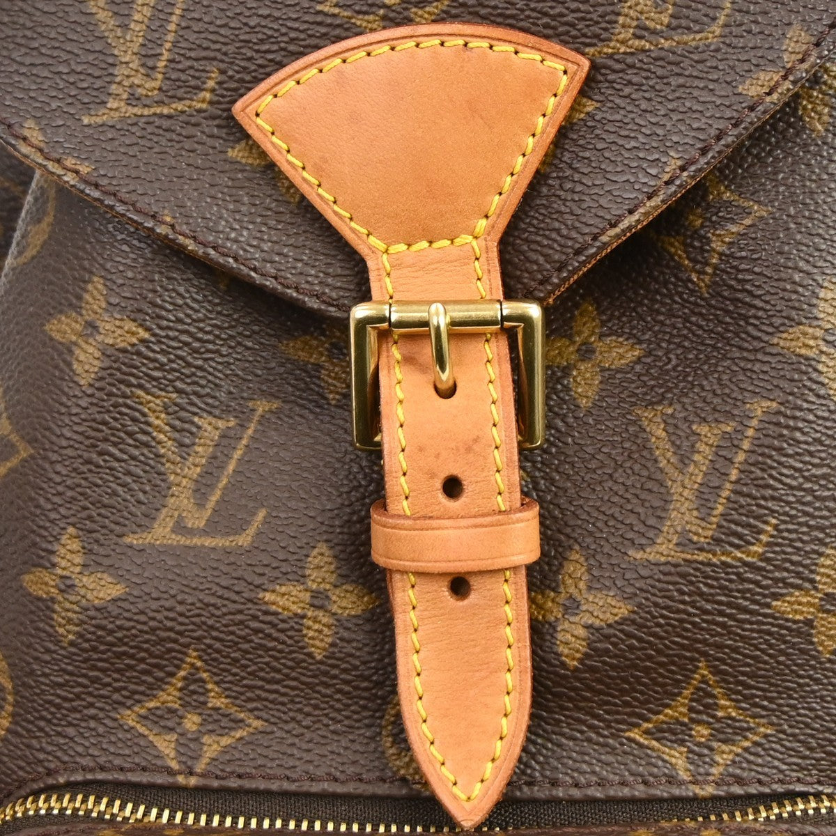 Louis Vuitton Vintage Montsouris Backpack Monogram Canvas Brown Canvas Backpack Bag (Pre-Owned)