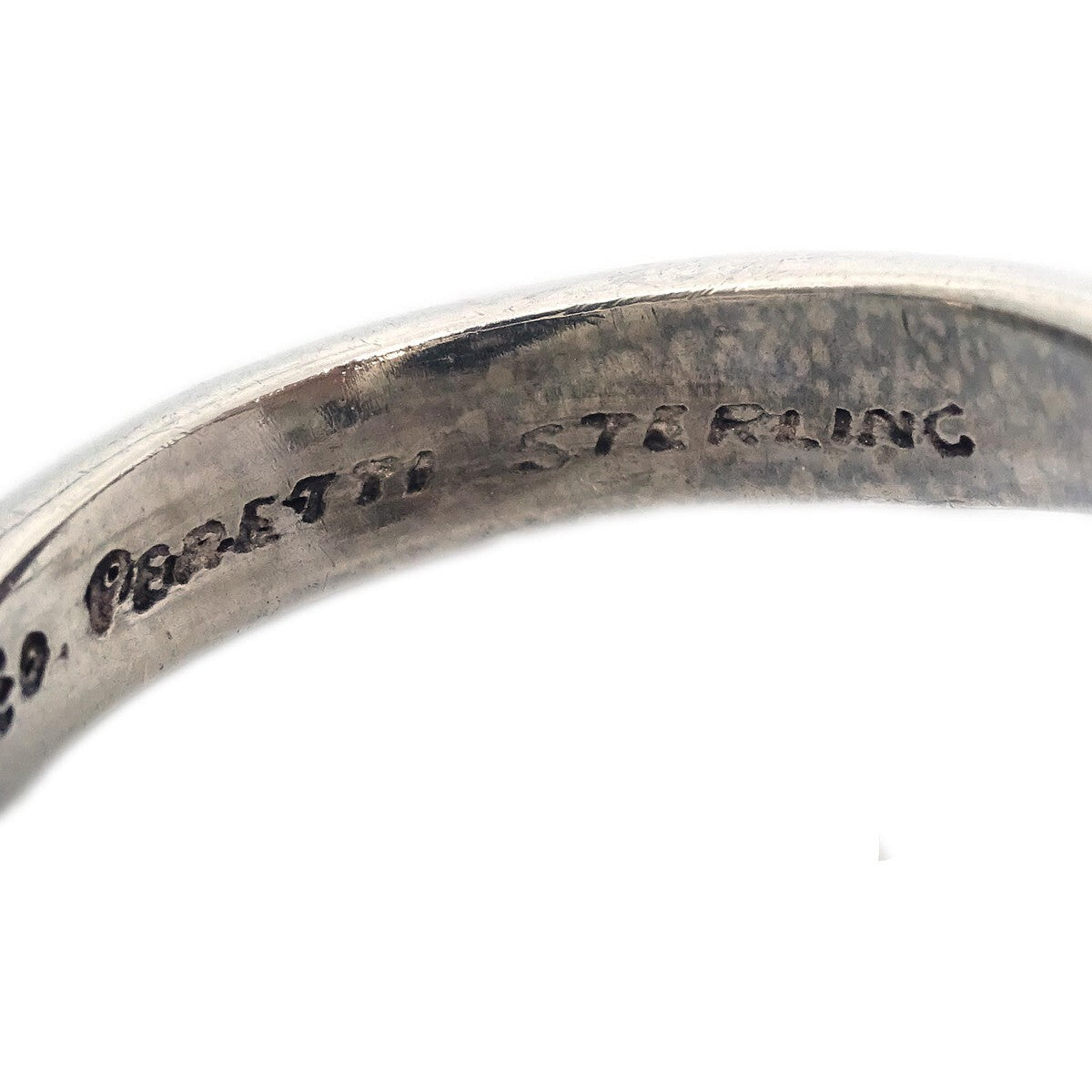 Tiffany & Co. Elsa Peretti Open Heart Ring Silver 925 Silver Sterling_Silver Ring Jewelry (Pre-Owned)