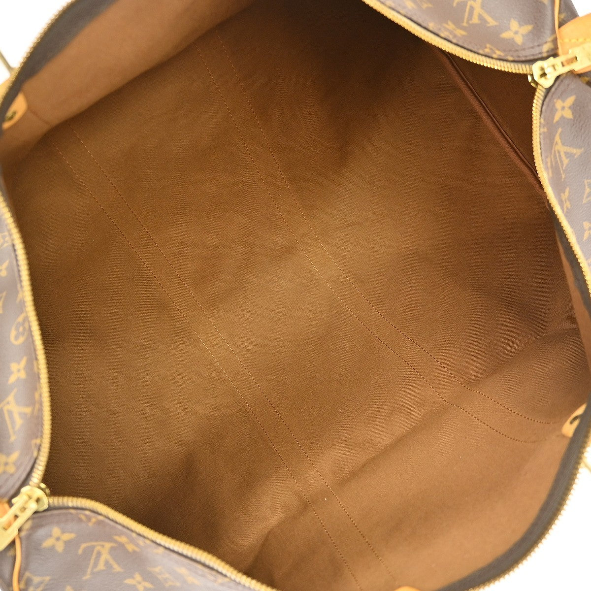Louis Vuitton Keepall Bag Monogram Canvas Brown Canvas Travel Bag Bag (Pre-Owned)