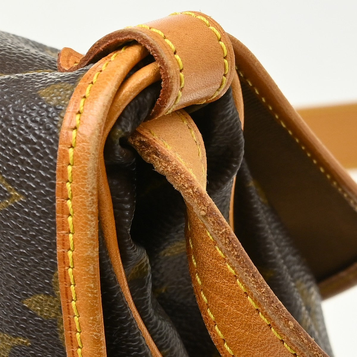 Louis Vuitton Saumur Handbag Monogram Canvas Brown Canvas Shoulder Bag Bag (Pre-Owned)