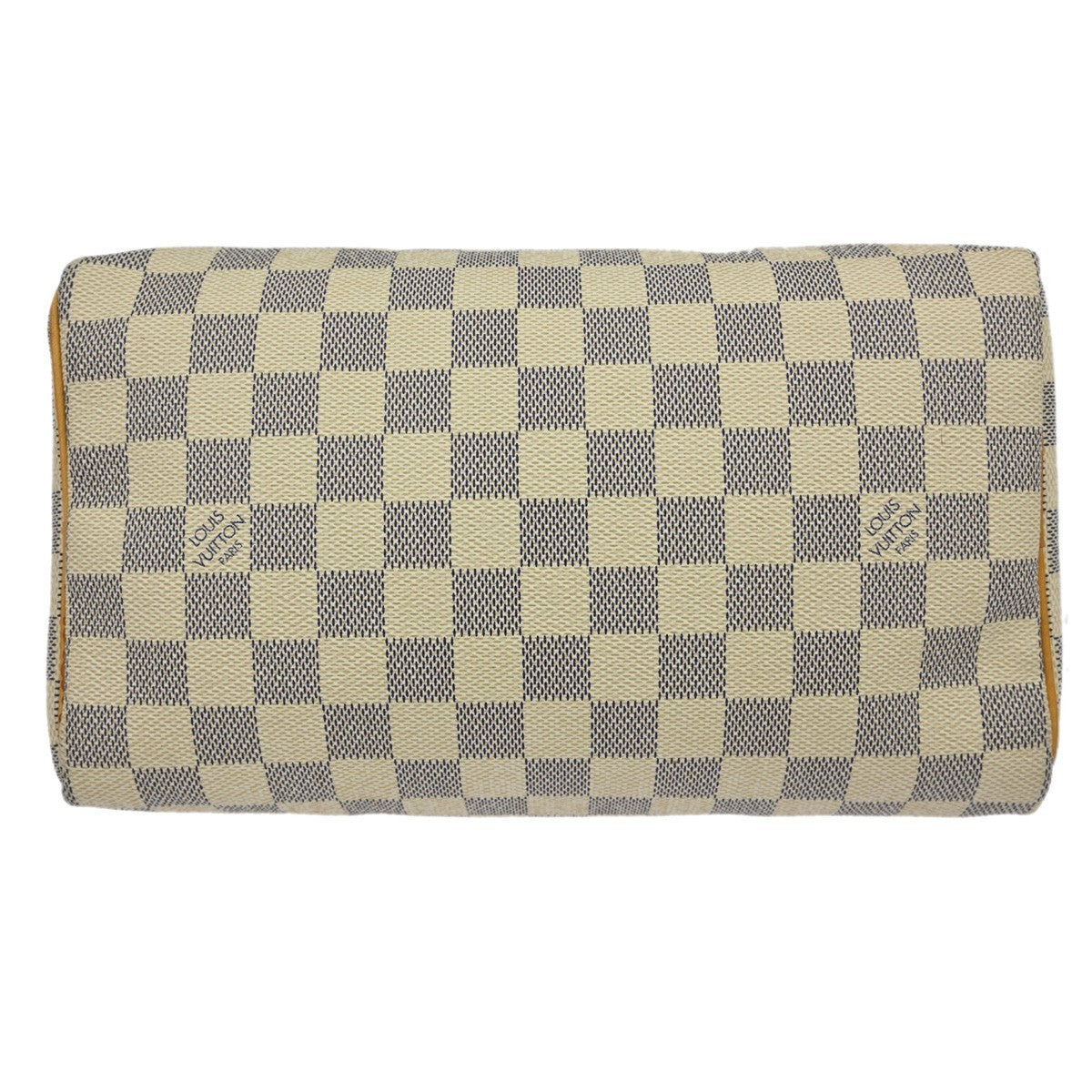 Louis Vuitton Speedy Handbag Damier White Canvas Handbag (Pre-Owned)