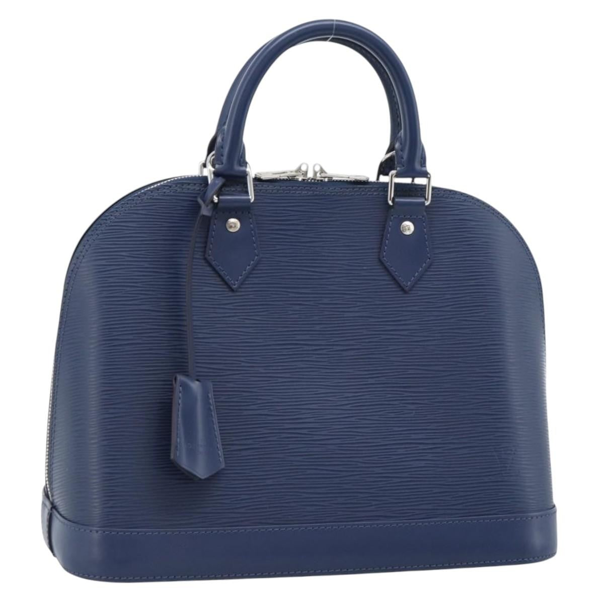 Louis Vuitton Alma Handbag Epi Leather Blue Leather Handbag (Pre-Owned)