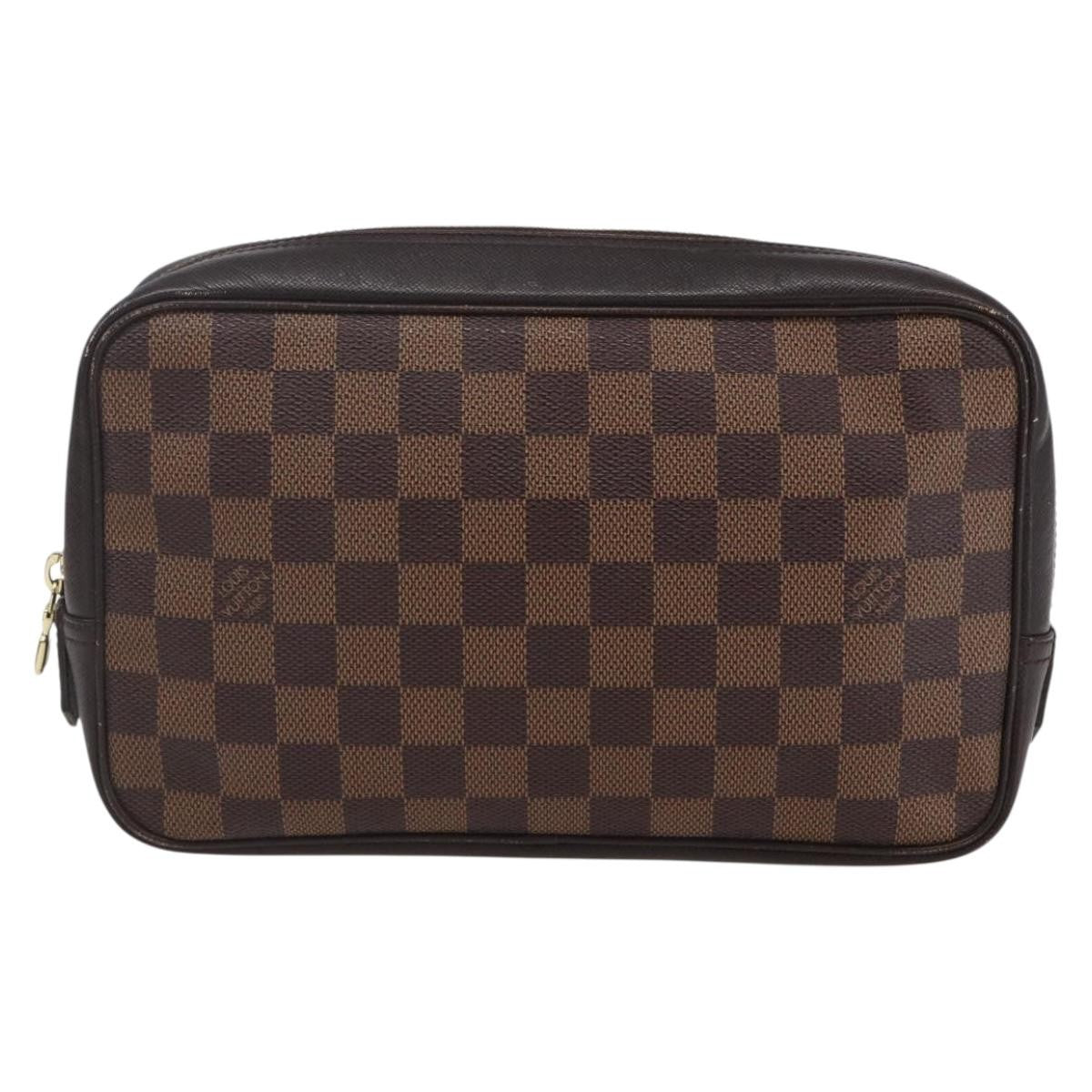 Louis Vuitton Trousse Toilette Damier Canvas Brown Canvas Clutche & Pouche Bag (Pre-Owned)