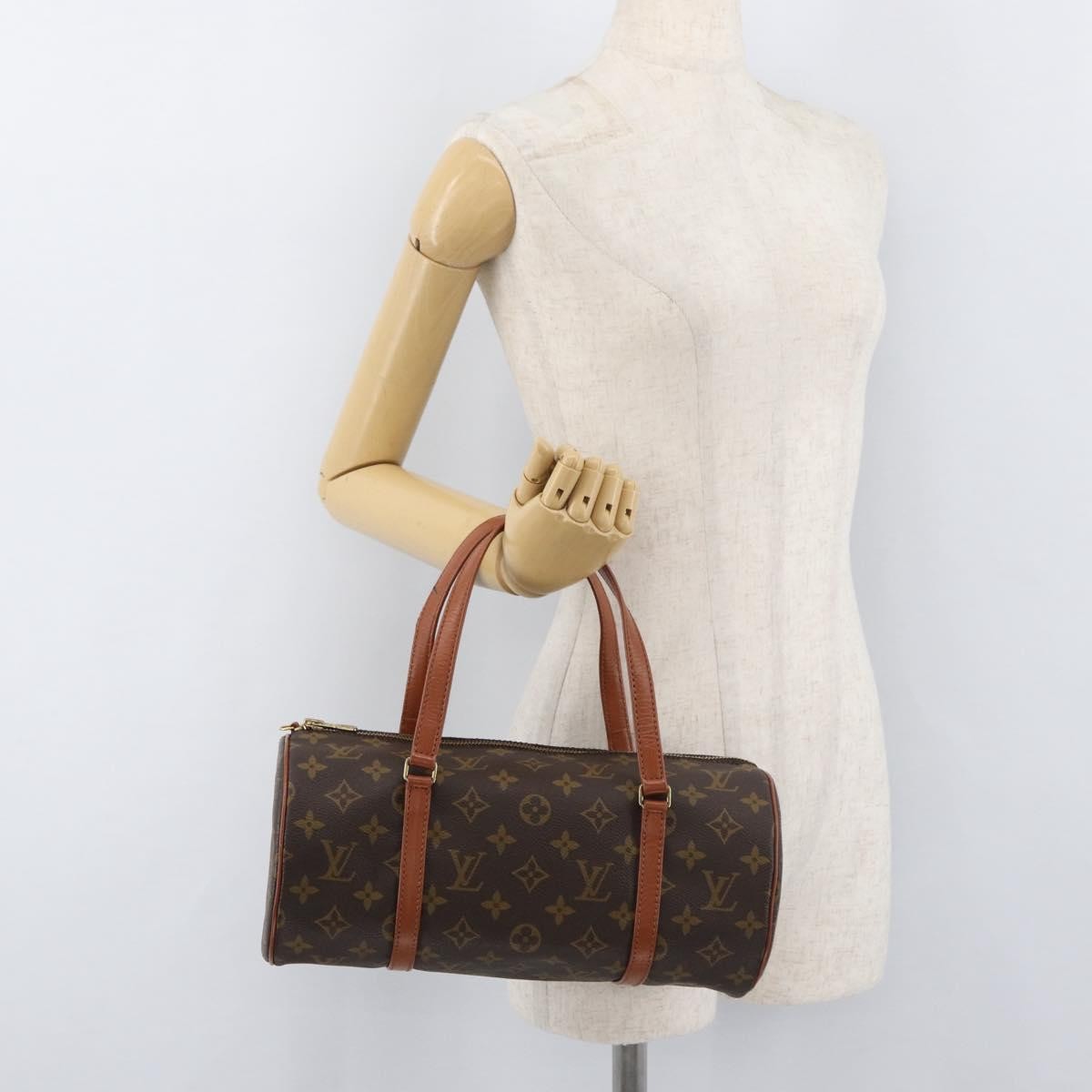 Louis Vuitton Papillon Handbag Monogram Canvas Brown Canvas Handbag (Pre-Owned)