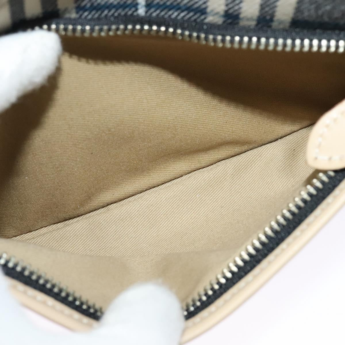 Burberry Waist Bag Vintage Check Canvas Blue Canvas Shoulder Bag Bag (Pre-Owned)