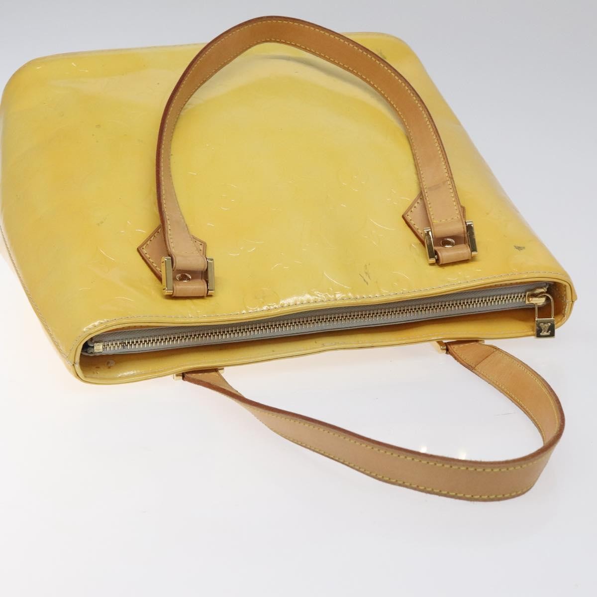 Louis Vuitton Houston Handbag Monogram Vernis Yellow Patent_Leather Handbag (Pre-Owned)