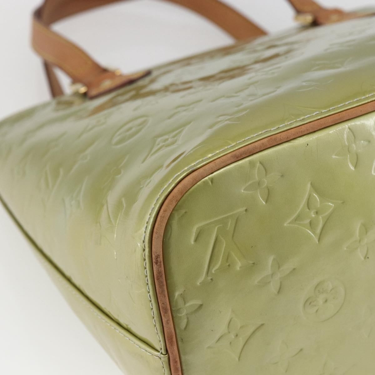 Louis Vuitton Houston Handbag Monogram Vernis Green Patent_Leather Tote Bag Bag (Pre-Owned)