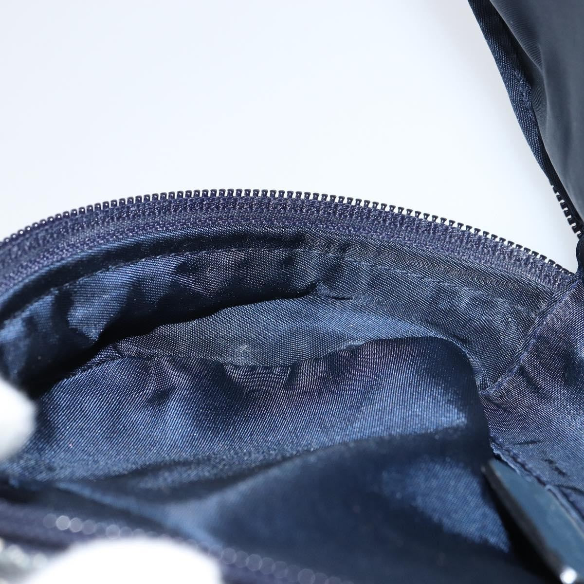 Christian Dior Vintage Saddle Coin Purse Diorissimo Canvas Navy Canvas Clutche & Pouche Bag (Pre-Owned)