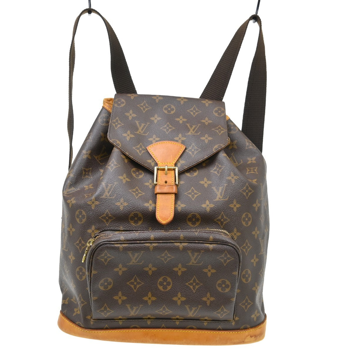 Louis Vuitton Vintage Montsouris Backpack Monogram Canvas Brown Canvas Backpack Bag (Pre-Owned)