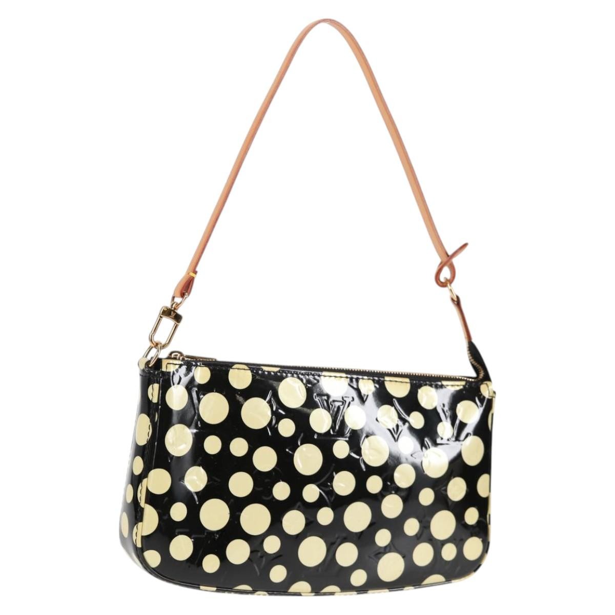 Louis Vuitton Pochette Accessoires Nm Kusama Infinity Dots Monogram Vernis Black Patent_Leather Clutche & Pouche Bag (Pre-Owned)