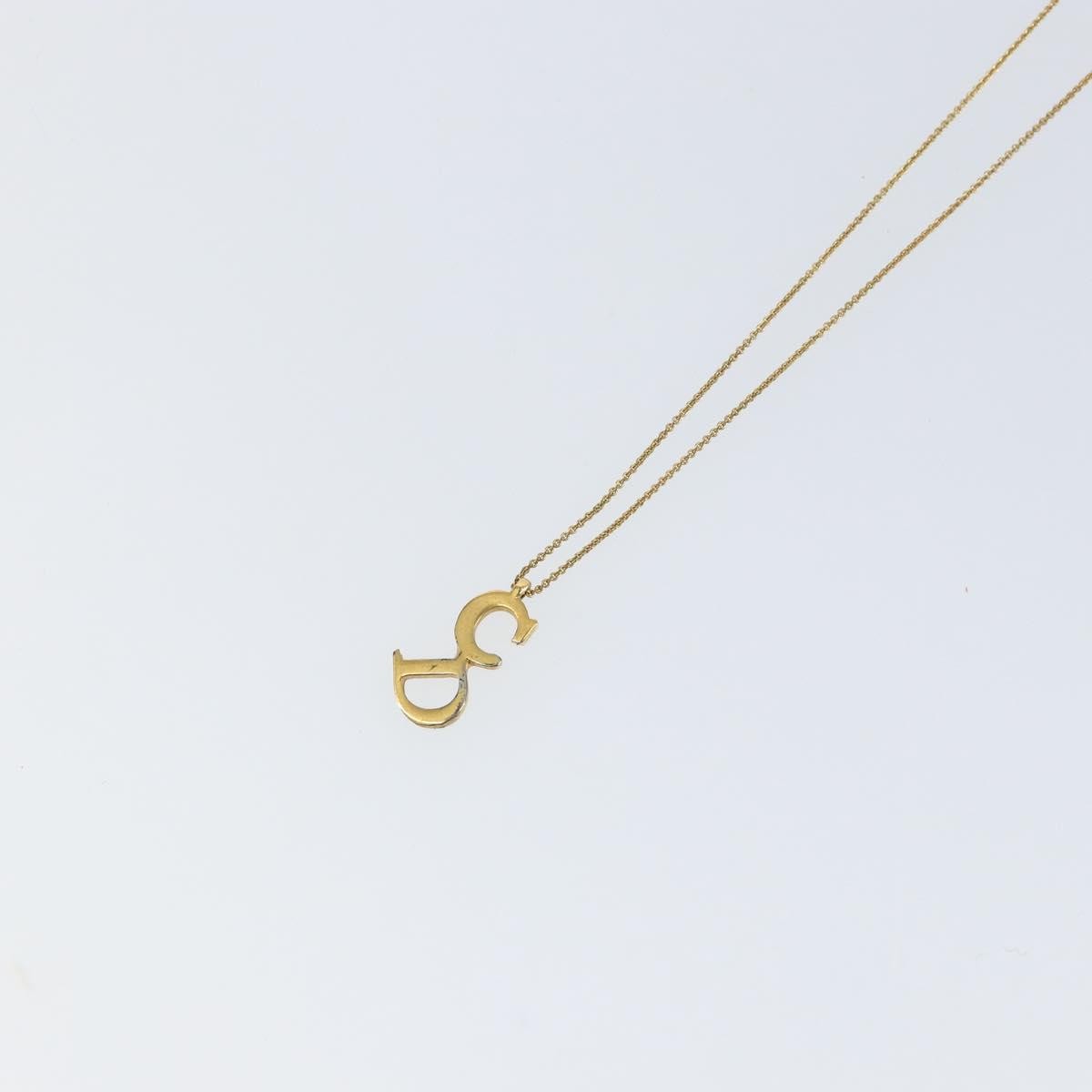 Christian Dior Cd Pendant Necklace Metal Gold Metal Necklace Jewelry (Pre-Owned)