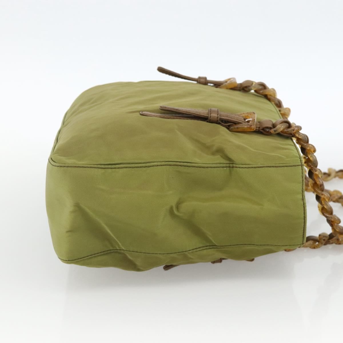 Prada Vintage Tote Tessuto Khaki Nylon Tote Bag Bag (Pre-Owned)