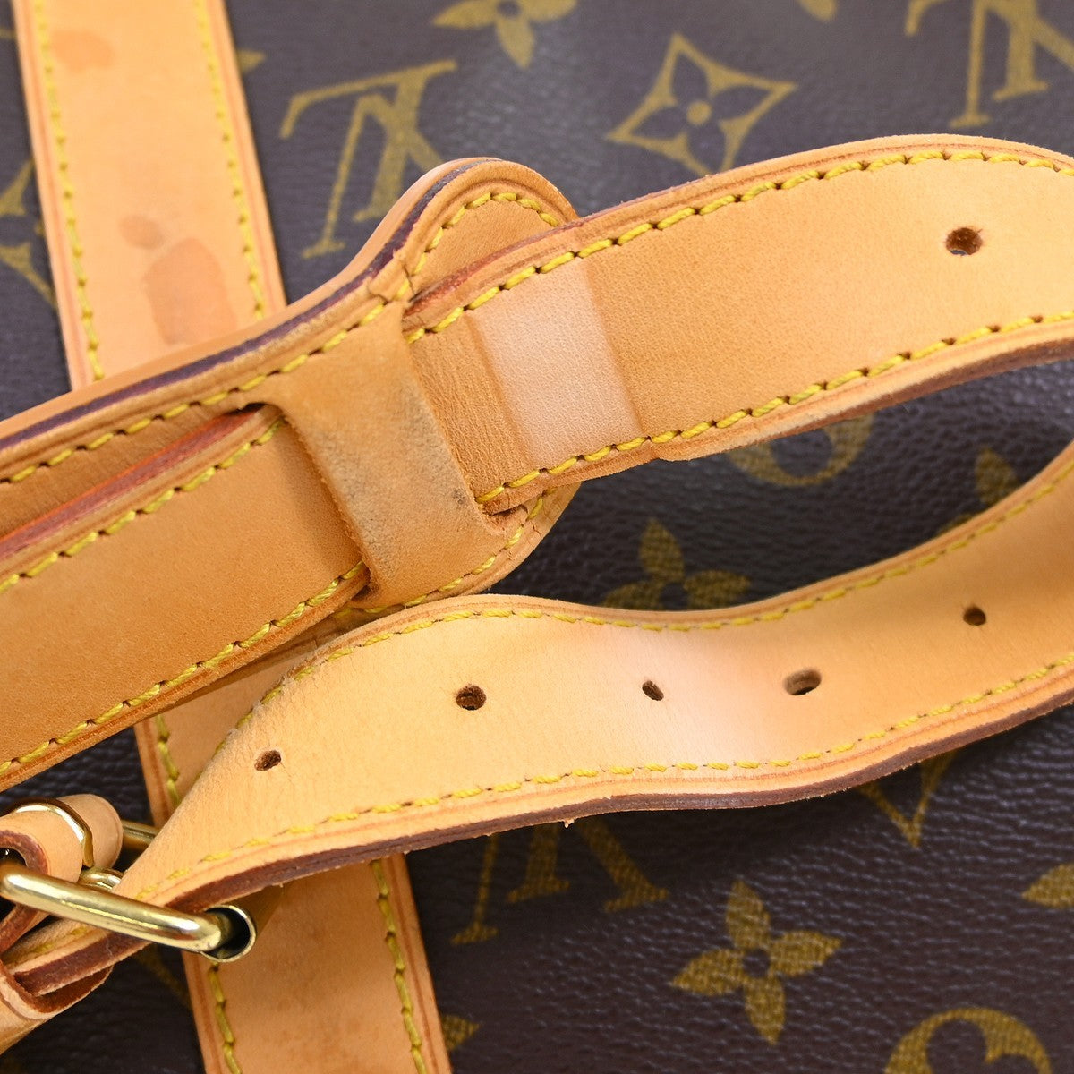 Louis Vuitton Keepall Bandouliere Bag Limited Edition Illusion Monogram Taurillon Leather Brown Canvas Travel Bag Bag (Pre-Owned)