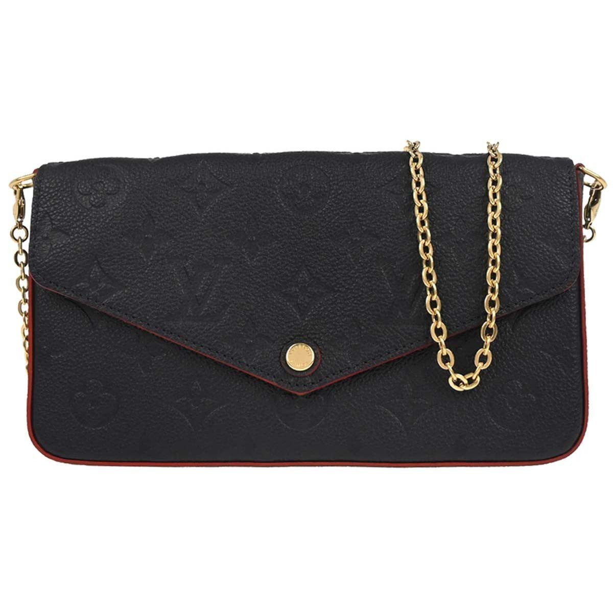 Louis Vuitton Felicie Pochette Monogram Empreinte Leather Navy Leather Clutche & Pouche Bag (Pre-Owned)