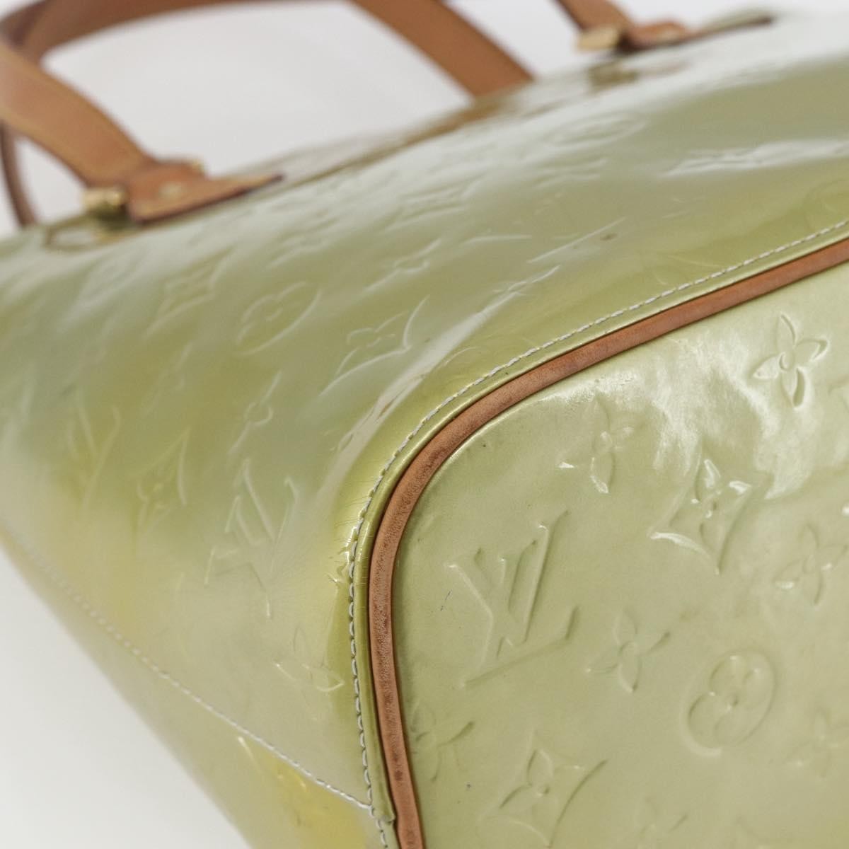 Louis Vuitton Houston Handbag Monogram Vernis Green Patent_Leather Tote Bag Bag (Pre-Owned)