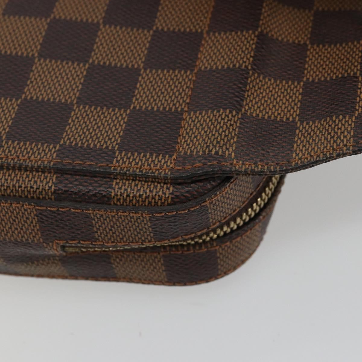 Louis Vuitton Geronimos Waist Bag Damier Brown Canvas Shoulder Bag Bag (Pre-Owned)
