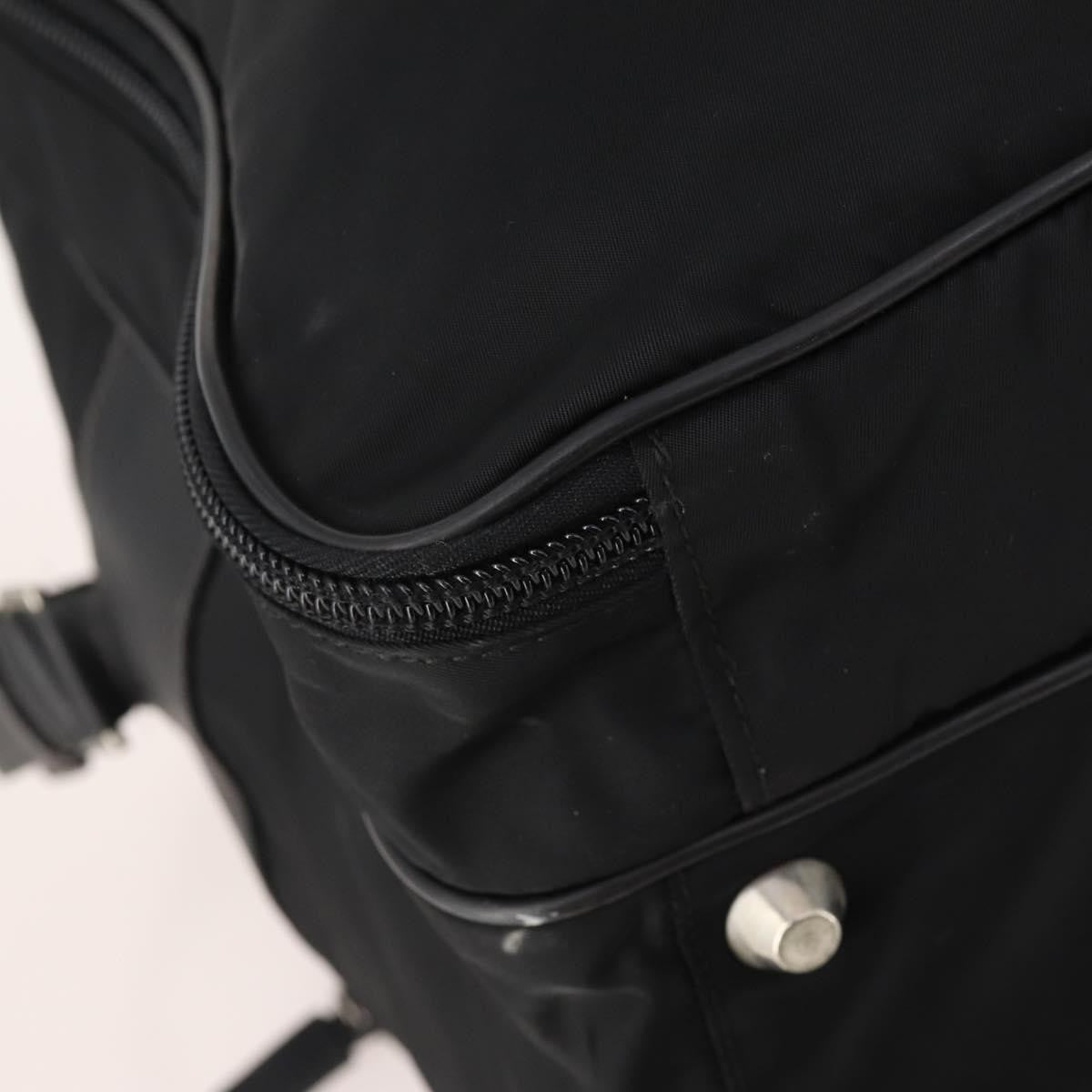 Prada Vintage Boston Bag Nylon Black Nylon Travel Bag Bag (Pre-Owned)
