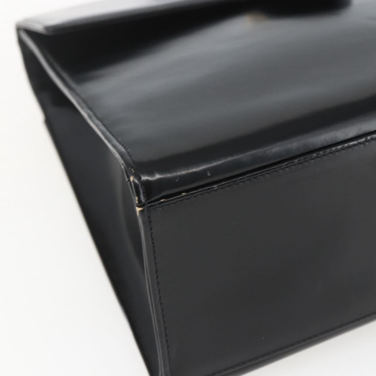 Valentino Garavani Vintage Handbag Leather Black Leather Handbag (Pre-Owned)