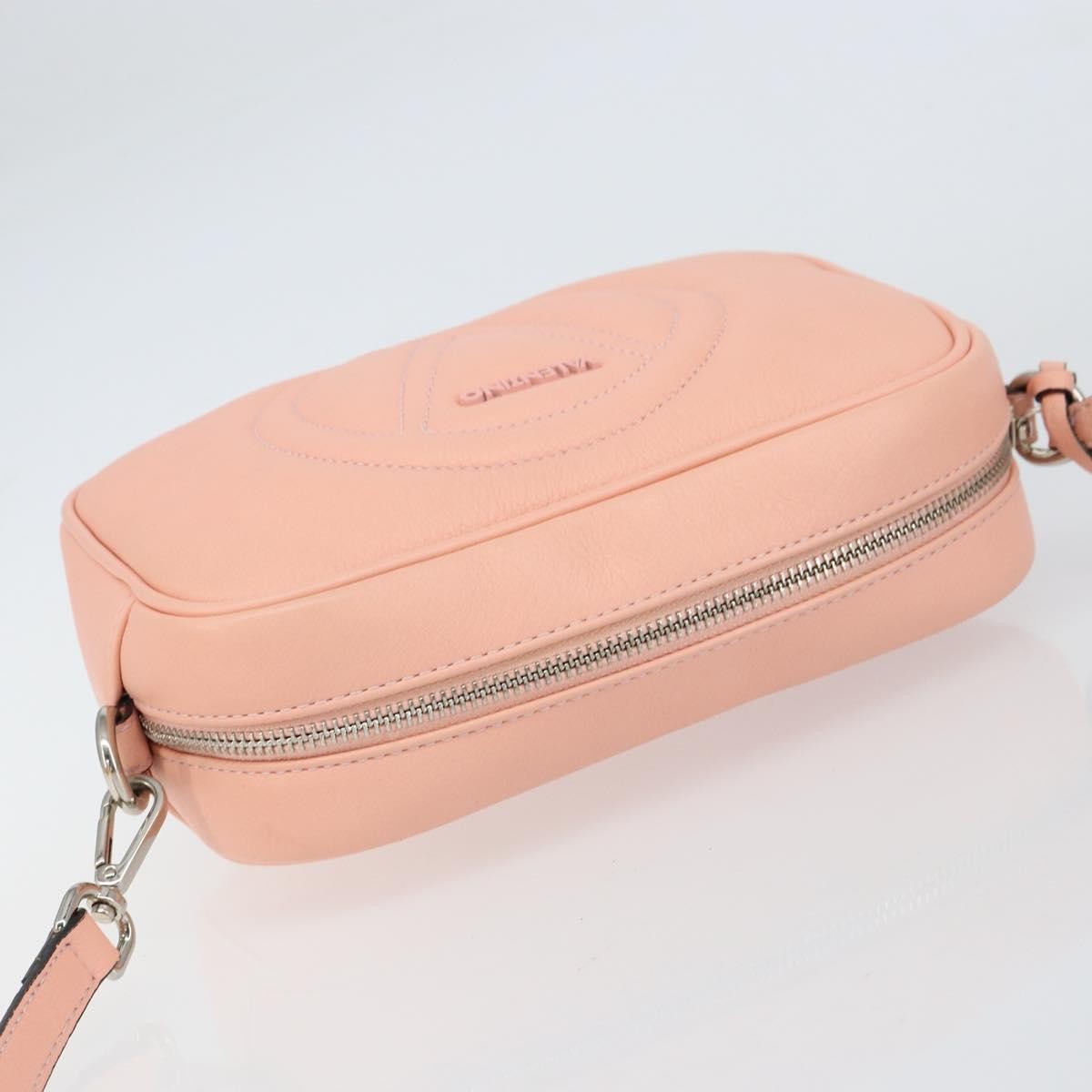 Valentino Garavani Vintage Shoulder Bag Leather Pink Leather Shoulder Bag Bag (Pre-Owned)