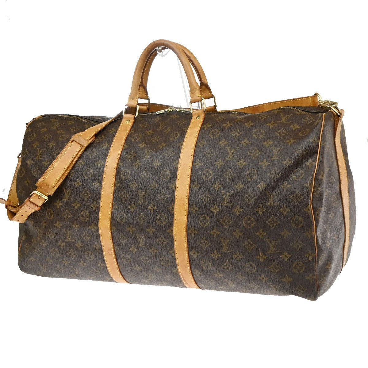 Louis Vuitton Keepall Bandouliere Bag Monogram Canvas Brown Canvas Travel Bag Bag (Pre-Owned)