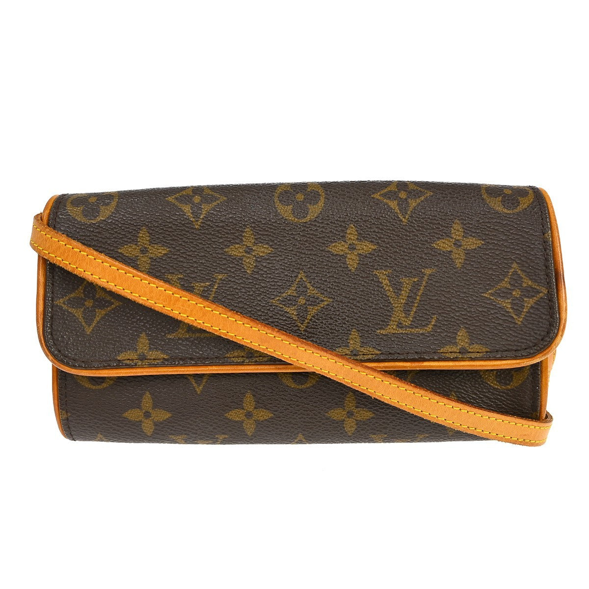 Louis Vuitton Twin Handbag Monogram Canvas Brown Canvas Clutche & Pouche Bag (Pre-Owned)