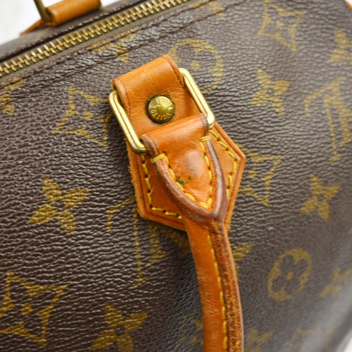 Louis Vuitton Speedy Handbag Monogram Canvas Brown Canvas Handbag (Pre-Owned)