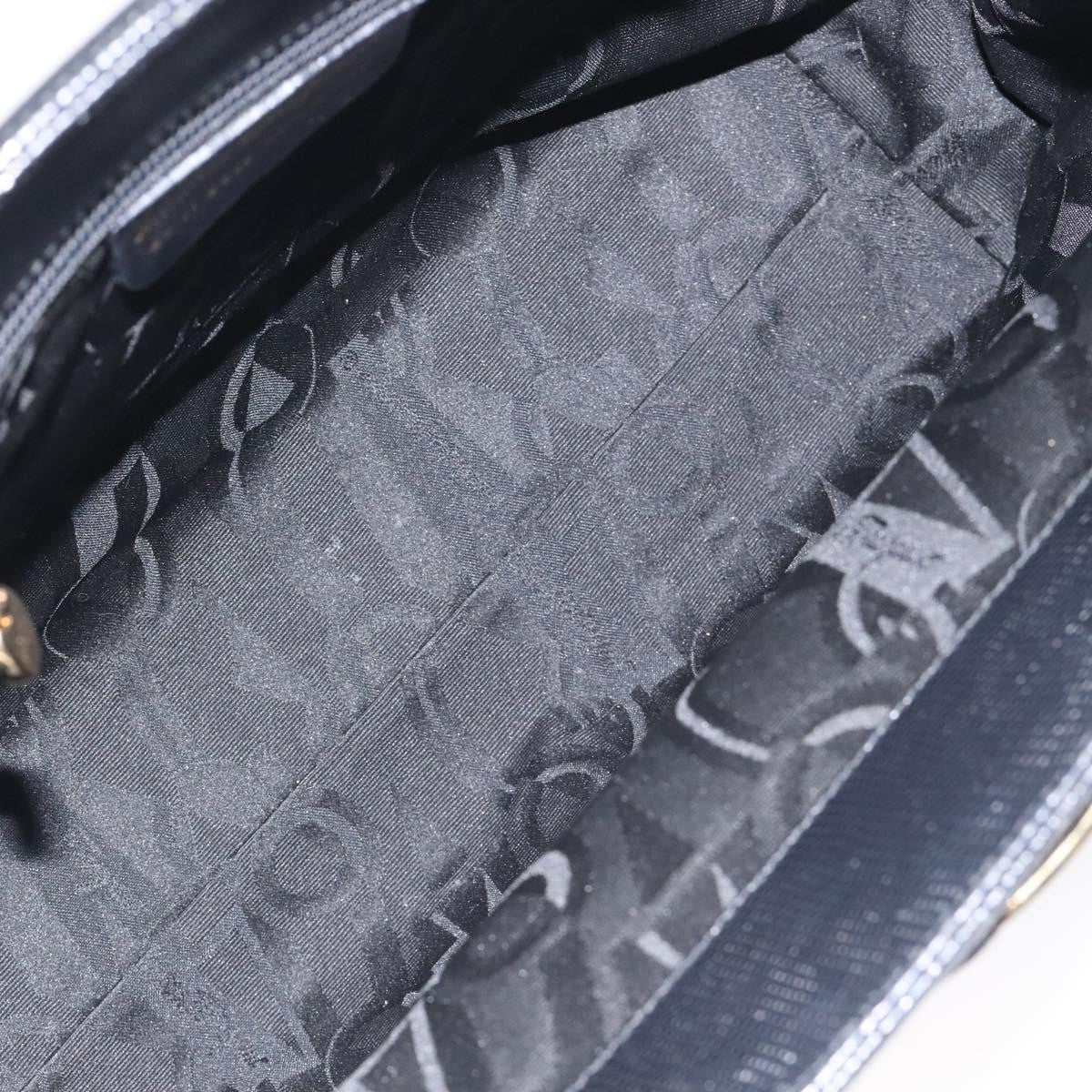 Salvatore Ferragamo Vintage Vara Bow Tote Lizard Embossed Leather Black Leather Tote Bag Bag (Pre-Owned)