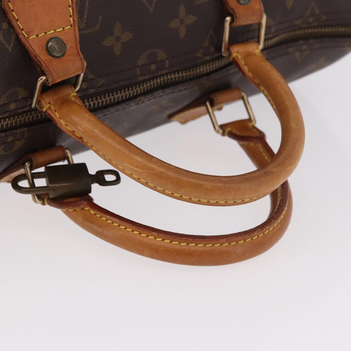 Louis Vuitton Speedy Handbag Monogram Canvas Brown Canvas Handbag (Pre-Owned)
