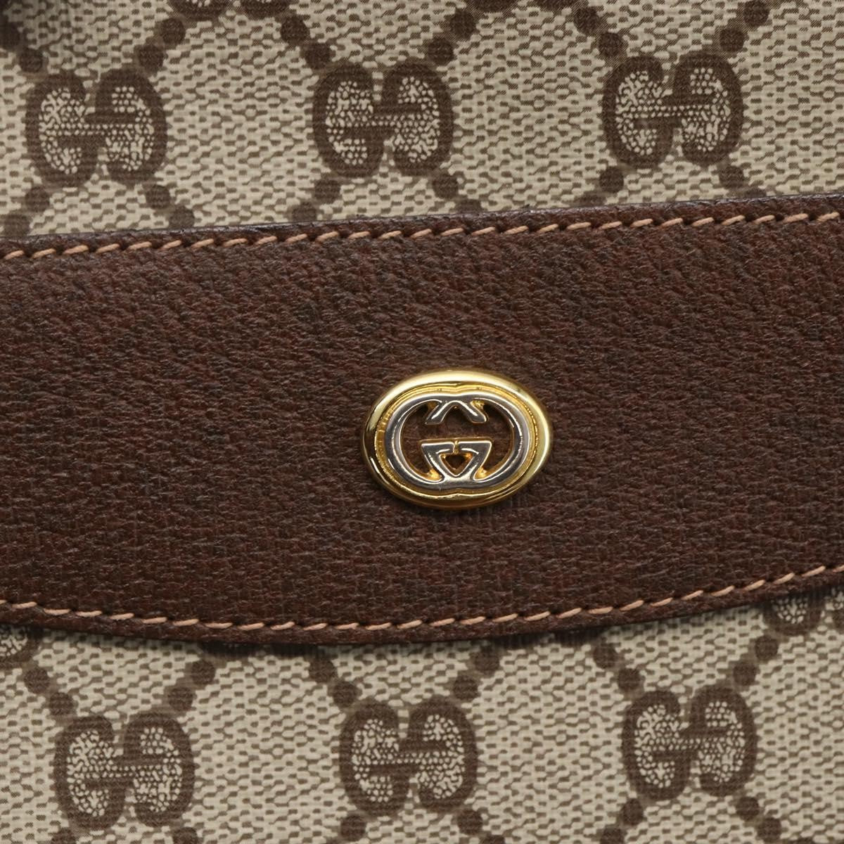 Gucci Vintage Tote Gg Canvas Beige Pvc Tote Bag Bag (Pre-Owned)