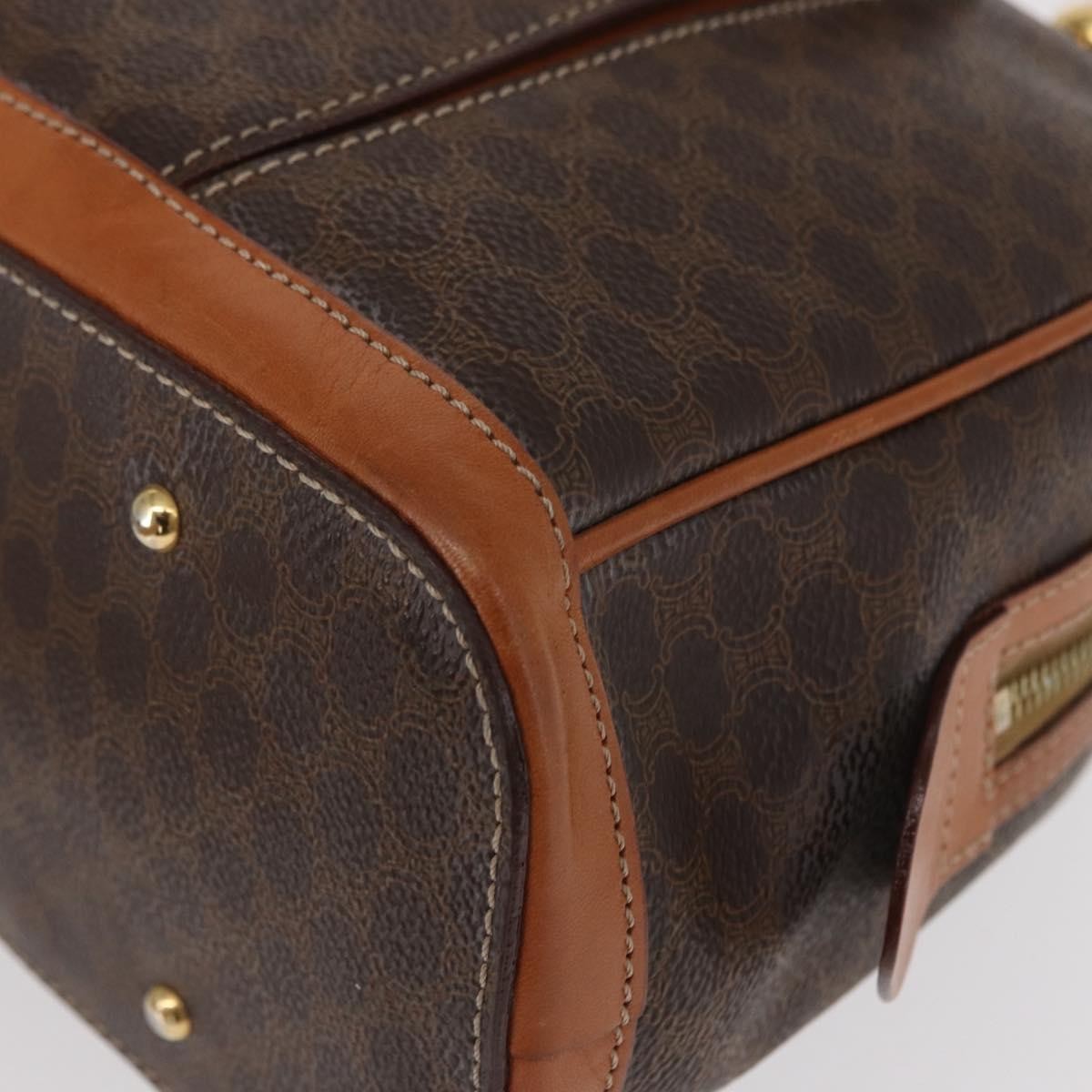 Celine Vintage Macadam Handbag Canvas And Leather Brown Canvas Handbag (Pre-Owned)