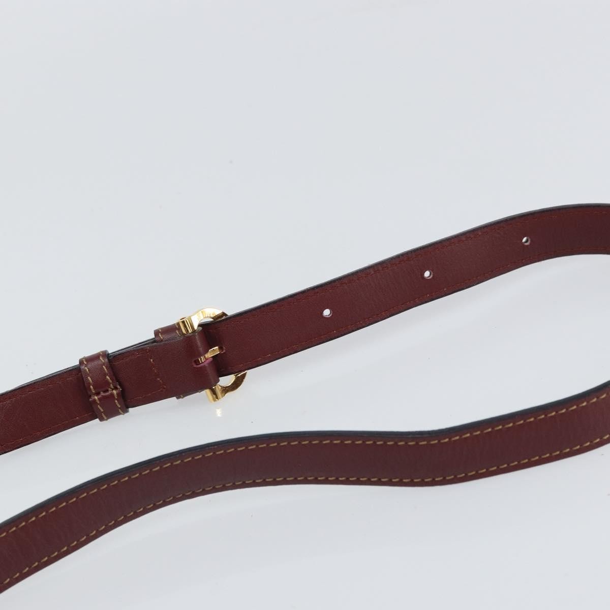 Cartier Must De Cartier Shoulder Bag Leather Burgundy Leather Shoulder Bag Bag (Pre-Owned)