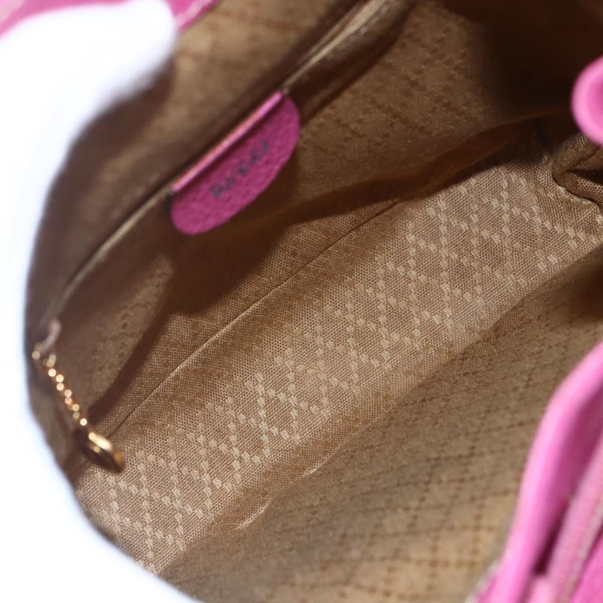 Gucci Vintage Bamboo Backpack Suede Pink Suede Backpack Bag (Pre-Owned)