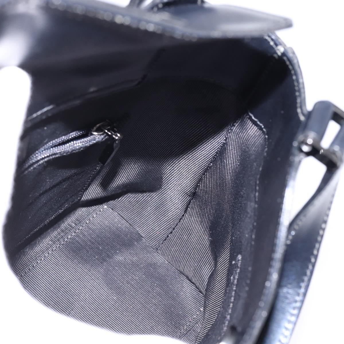 Givenchy Vintage 4G Handbag Leather Navy Leather Handbag (Pre-Owned)
