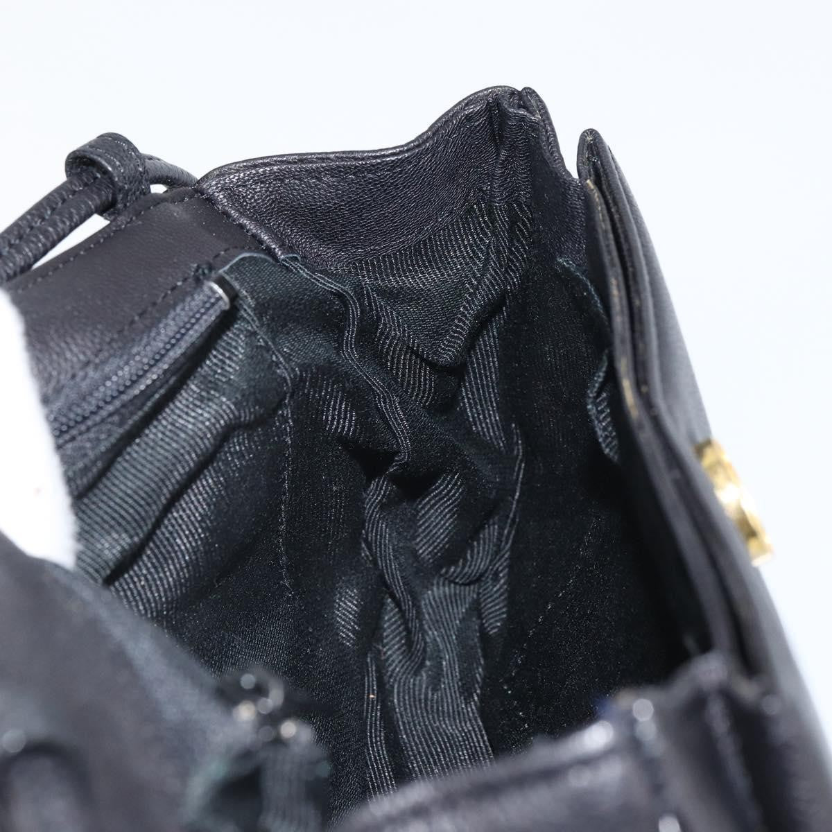 Givenchy Vintage 4G Shoulder Bag Leather Black Leather Shoulder Bag Bag (Pre-Owned)